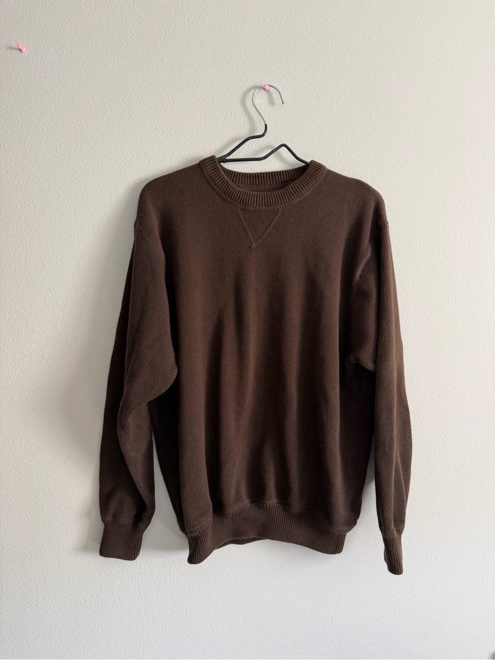 Eddie Bauer Men's Brown Crewneck Sweater